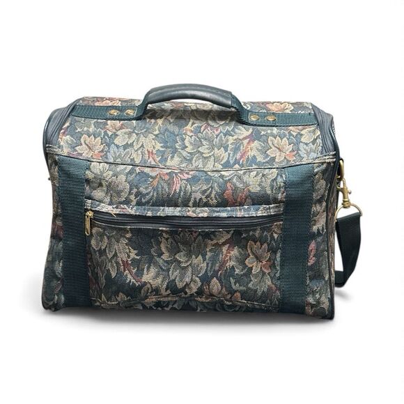 VINTAGE Diane Von Furstenberg Floral Tapestry Suitcase Soft Luggage Carry On Bag - Picture 5 of 12